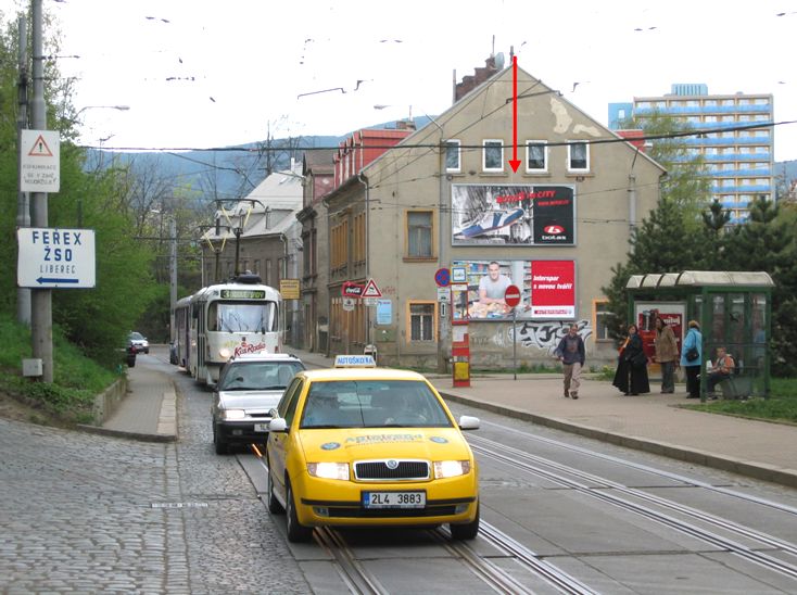 491132 Billboard, Liberec (Hanychovská,z centra )