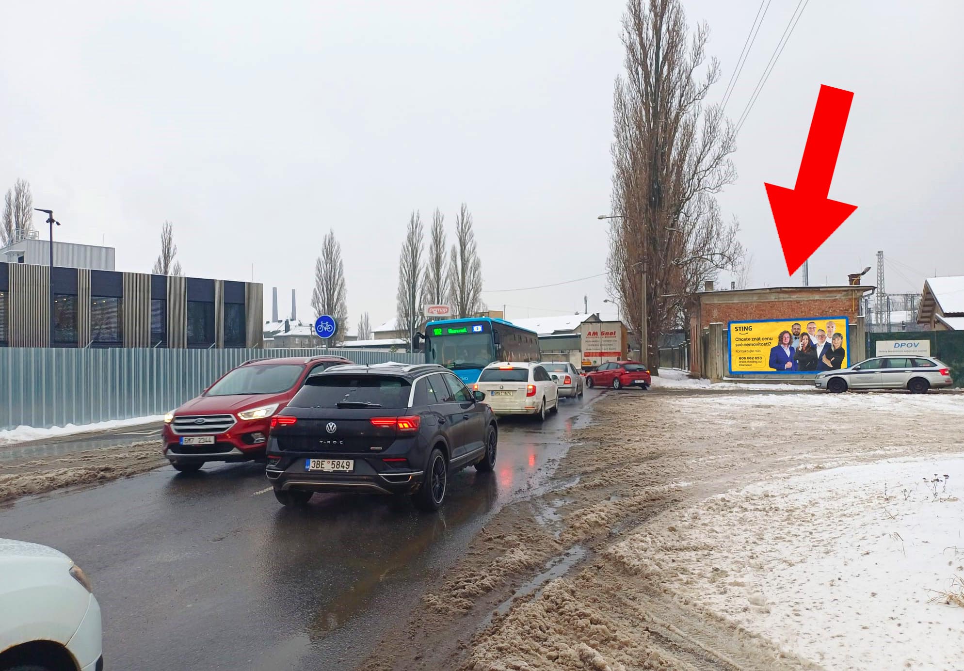 1411026 Billboard, Přerov (Kojetínská směr centrum, BUS Průmyslový areál, služby)