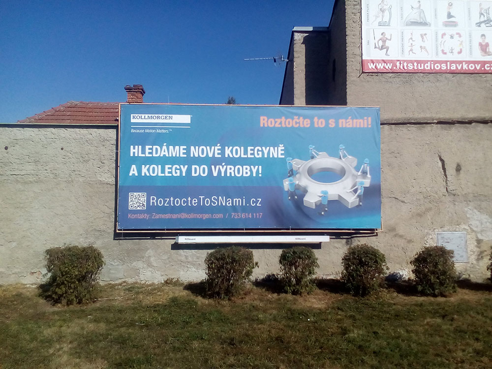 751127 Billboard, Slavkov u Brna (křižovatka Slovákova/Československé armády)