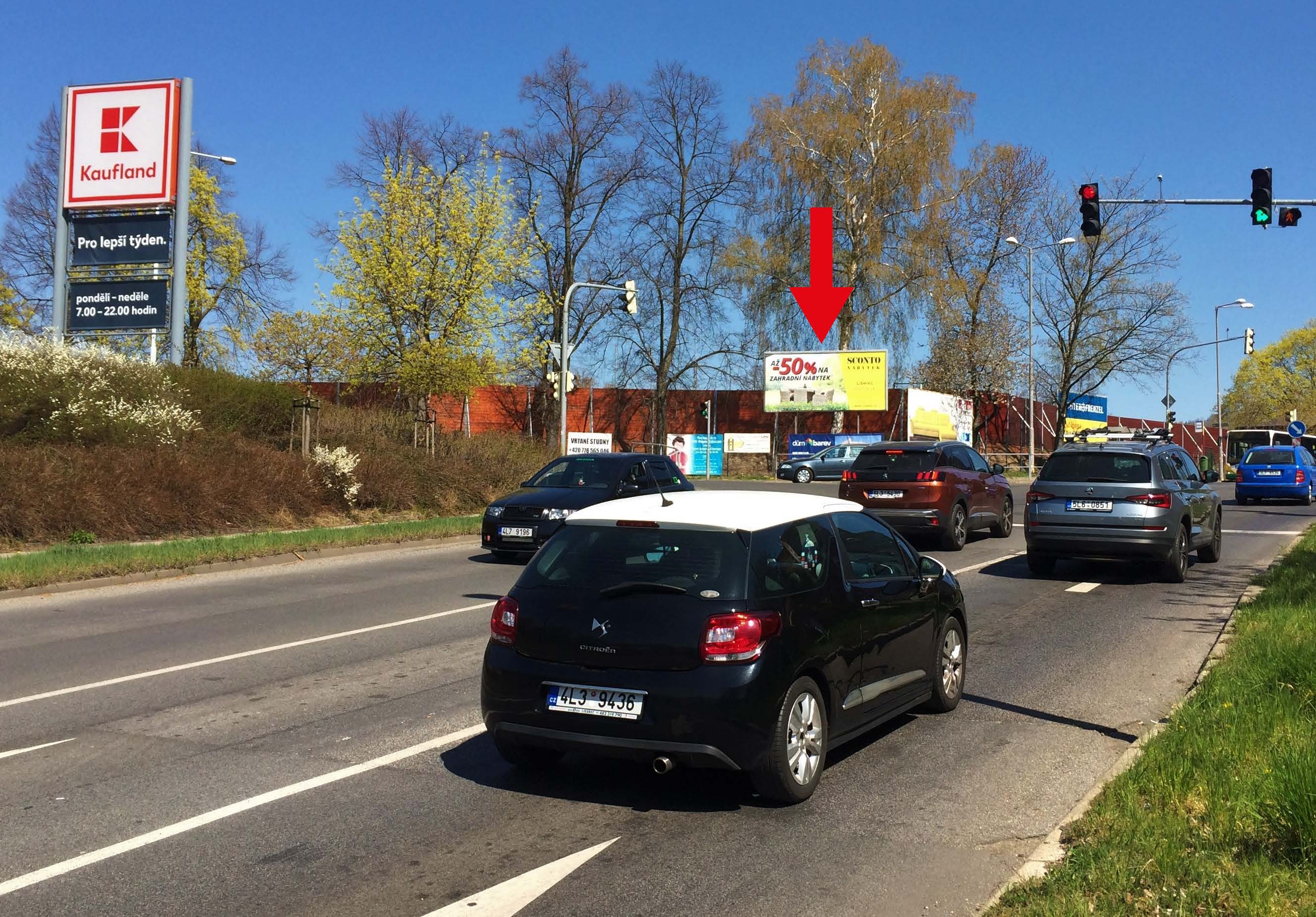 491157 Billboard, Liberec (Letná/Polní, Kaufland,OBI)