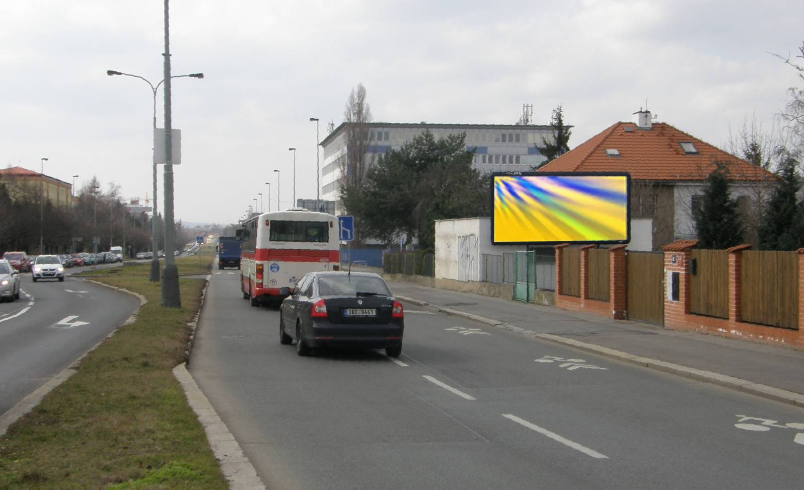 1091025 Billboard, Praha 10 - Strašnice (V Olšinách/Úvalská)