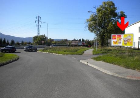 491047 Billboard, Liberec (vjezd od Jablonce, sjezd na Kunratickou)