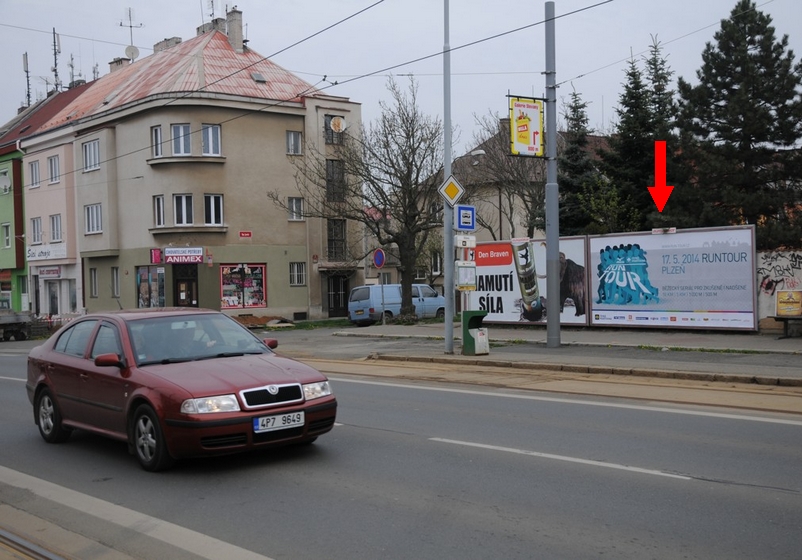 1741041 Billboard, Plzeň (Slovanská 123/Olšová    )